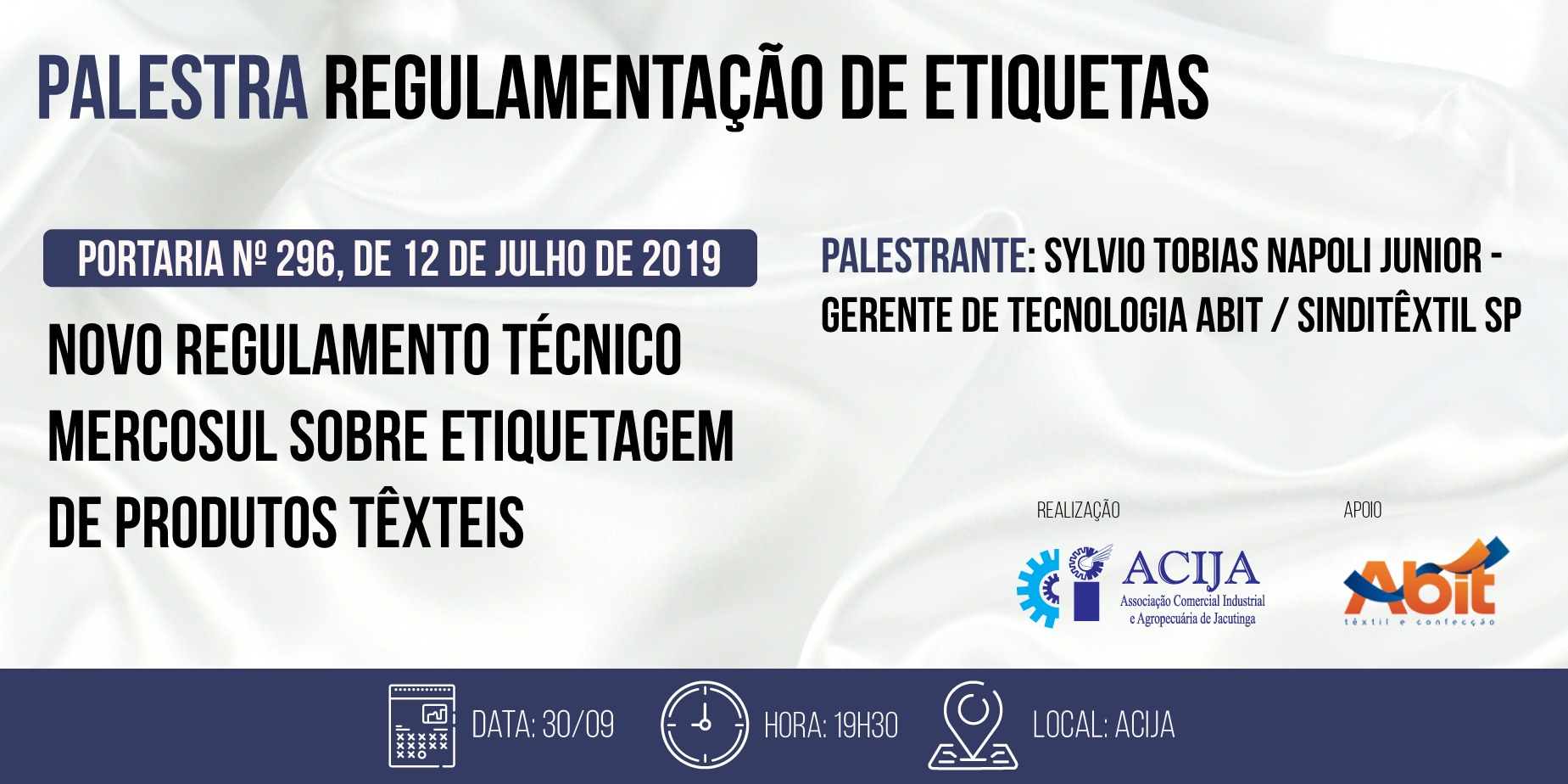 Palestra Regulamentação de Etiquetas